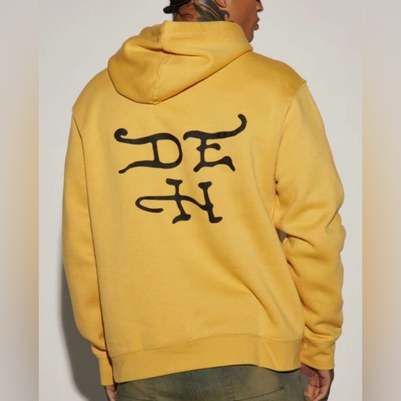 Ed Hardy Fir Tiger Yellow Graphic Hoodie Size XL - Picture 2 of 10